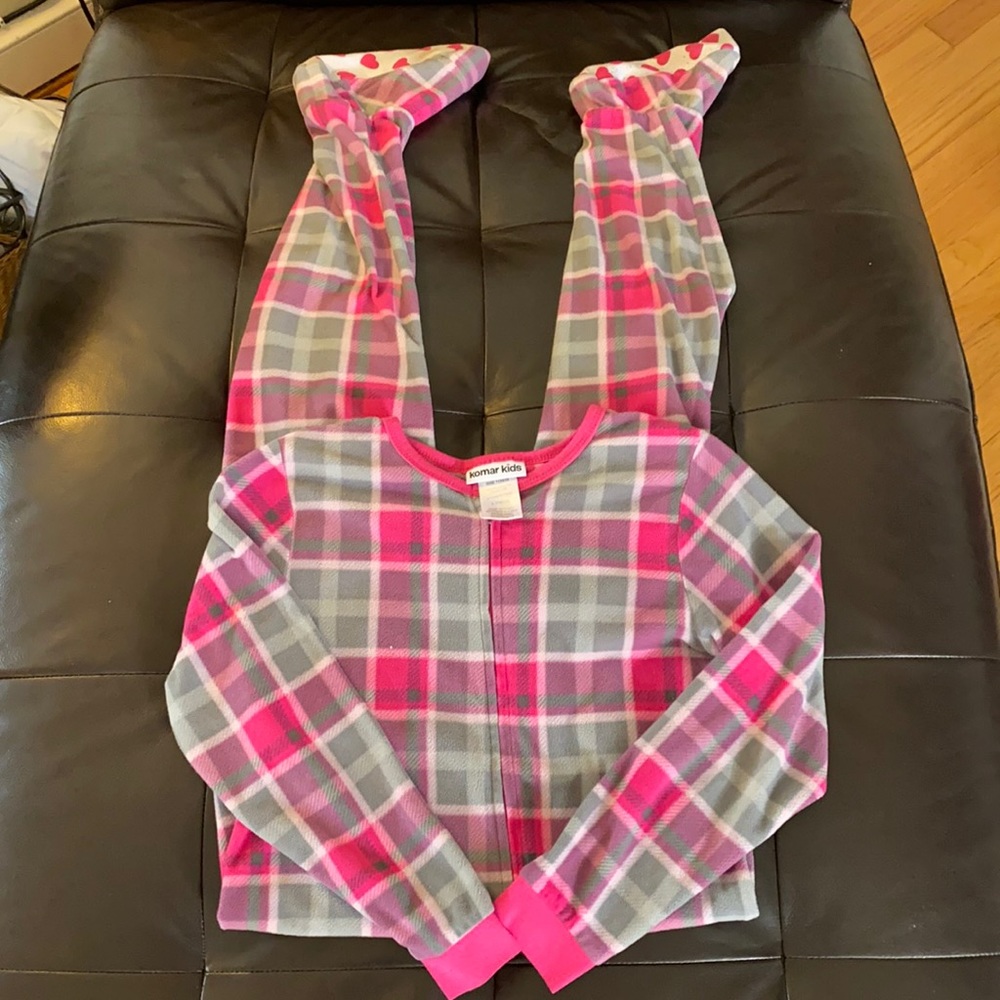 One piece footed pajamas